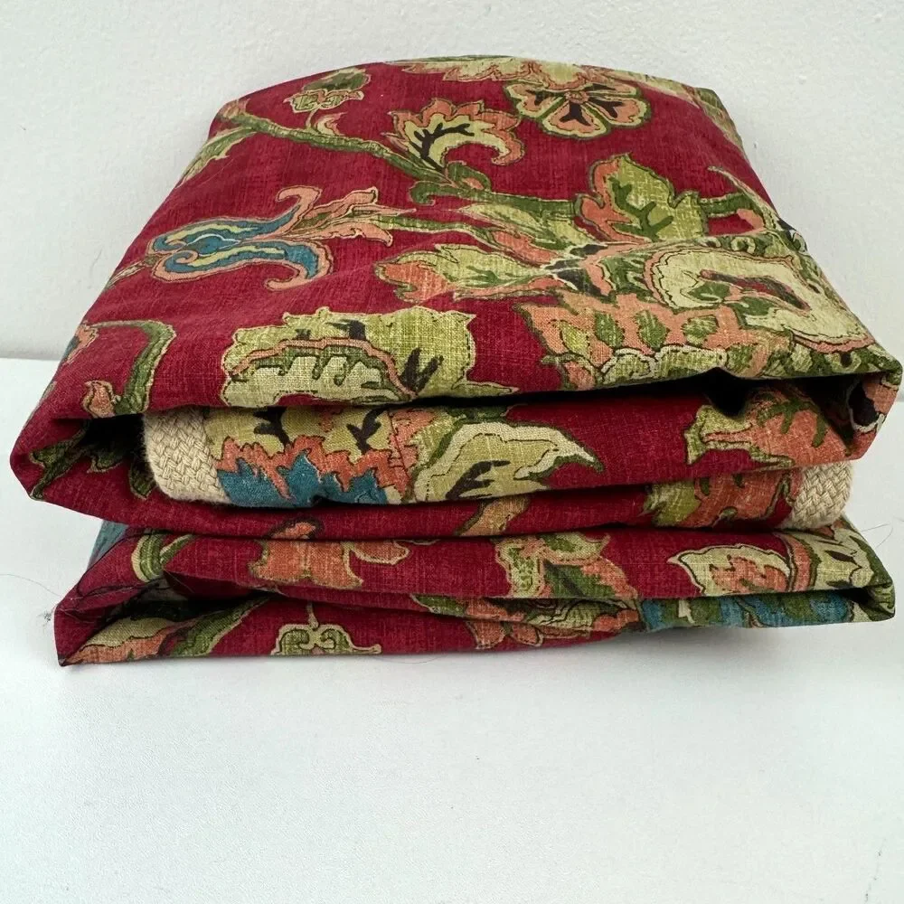 Chaps Ralph Lauren Annabelle Floral Paisley Cotton Pillow Standard Shams Red